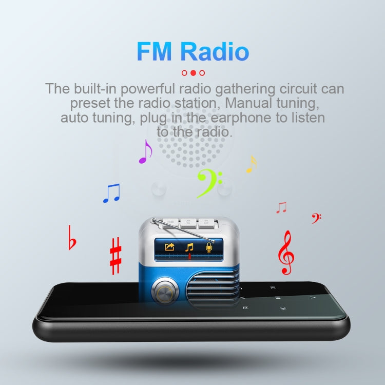 32GB M15 Multi-function Smart Voice Recorder MP3 Hifi Sound Music Player Walkman, Bluetooth Version Eurekaonline