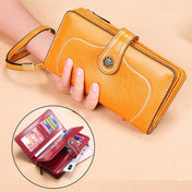 3555 Large Capacity Long Multi-function Anti-magnetic RFID Wallet Clutch for Ladies with Card Slots (Brown) Eurekaonline