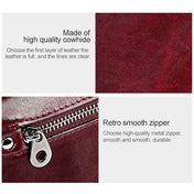 3559 Antimagnetic RFID Multi-function Zipper Retro Top-grain Leather Lady Purse Wallet (Blue) Eurekaonline