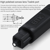 3m EMK OD4.0mm Square Port to Square Port Digital Audio Speaker Optical Fiber Connecting Cable(Black) Eurekaonline