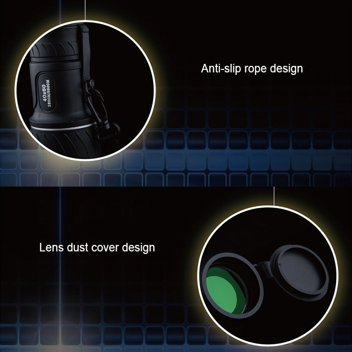 40x60 12X Pocket High Times High Definition Night Vision Focusing Monocular Telescope(Black) Eurekaonline