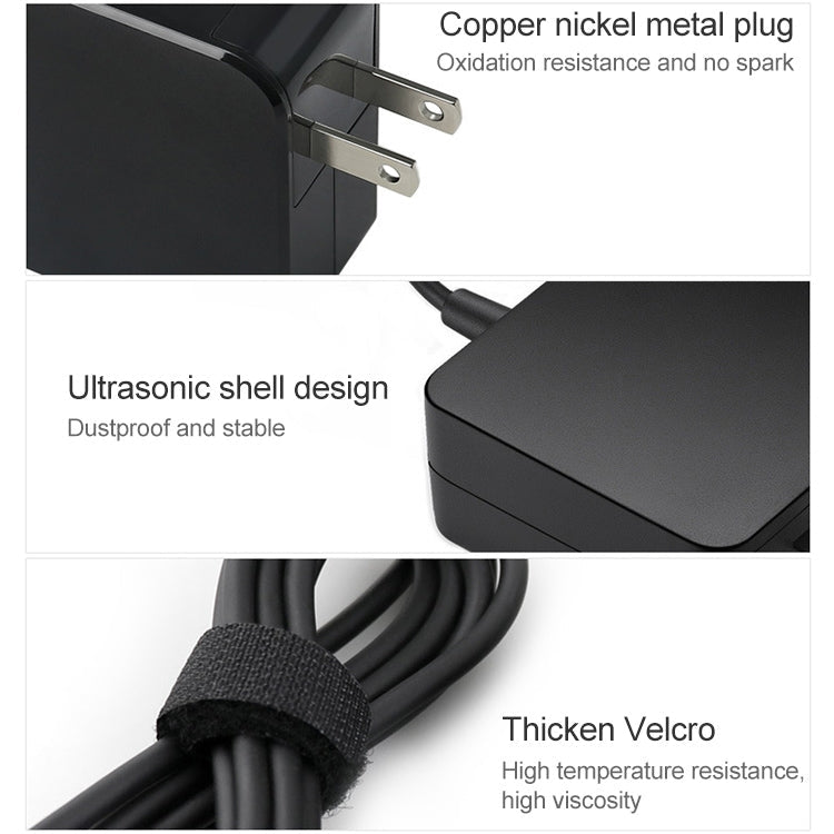 45W USB-C / Type-C Power Adapter Portable Charger for Laptops with Type-C Charging Cable, US Plug Eurekaonline