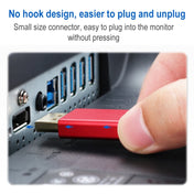 4K 60Hz DisplayPort 1.2 Male to DisplayPort 1.2 Male Aluminum Shell Flat Adapter Cable, Cable Length: 3m (Red) Eurekaonline