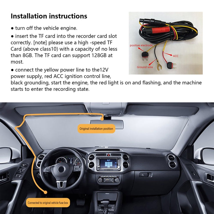 4K Single Camera HD Night Vision WiFi Car Dash Cam Driving Recorder Eurekaonline