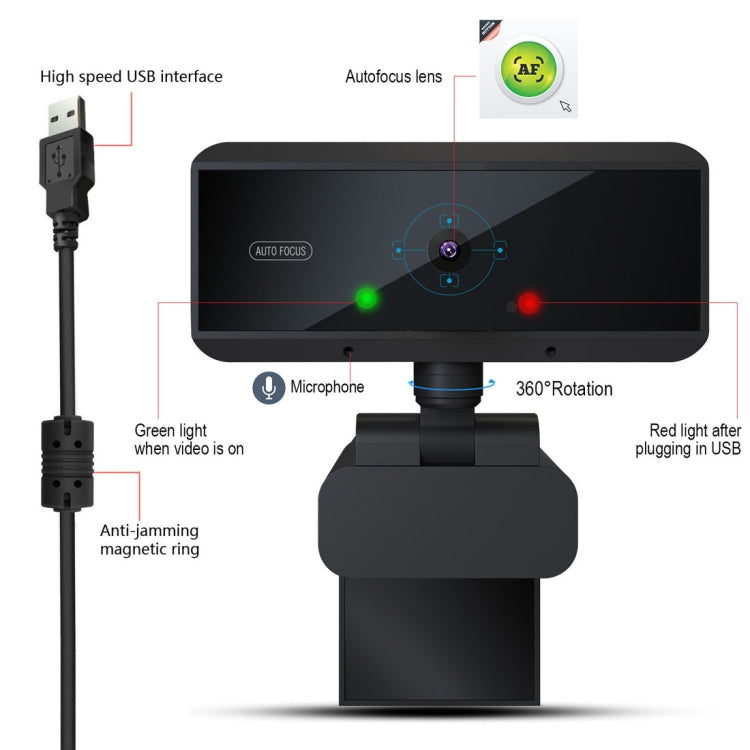 5.0 Mega Pixels 1080P HD Auto Focus Video Webcam Eurekaonline