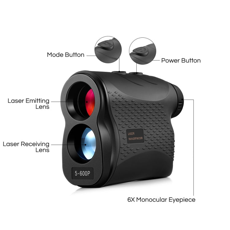 5-600P Handheld Golf Laser Distance Measuring Instrument Telescope Range Finder Distance Measurer, 600m Eurekaonline