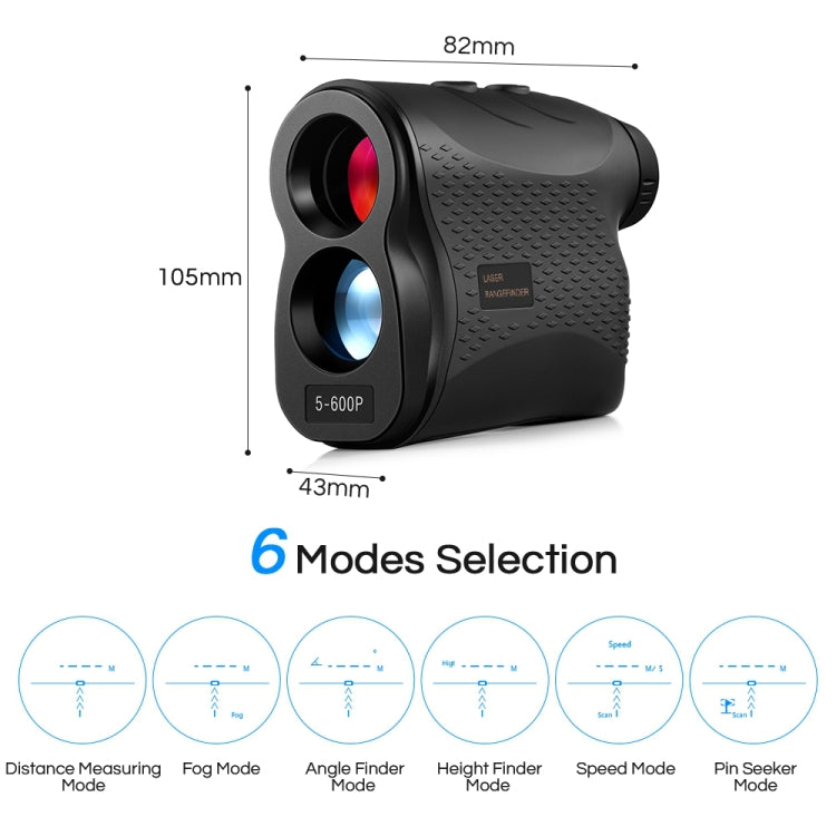 5-600P Handheld Golf Laser Distance Measuring Instrument Telescope Range Finder Distance Measurer, 600m Eurekaonline