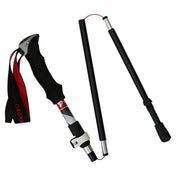 5 Node Portable Foldable Aluminium Alloy Alpenstocks Trekking Poles, Folding Length : 28.5CM (Black) Eurekaonline