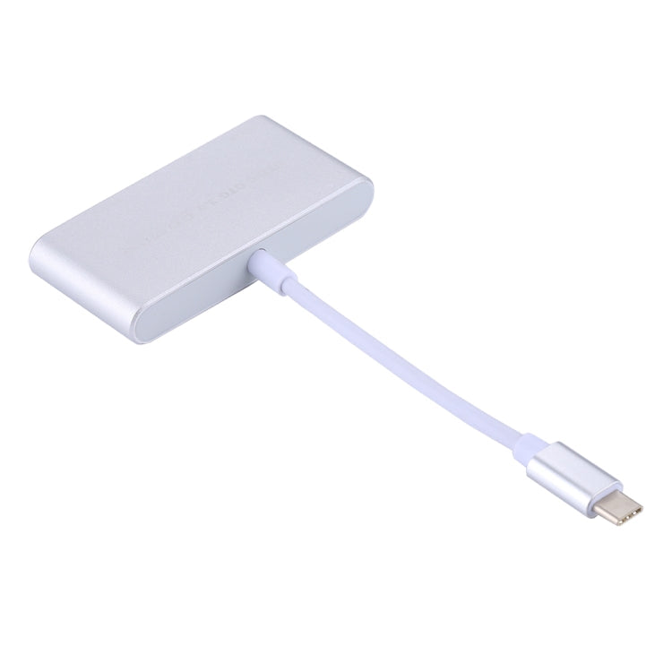 5 in 1 Micro SD + SD + USB 3.0 + USB 2.0 + Micro USB Port to USB-C / Type-C OTG COMBO Adapter Card Reader for Tablet, Smartphone, PC(Silver) Eurekaonline