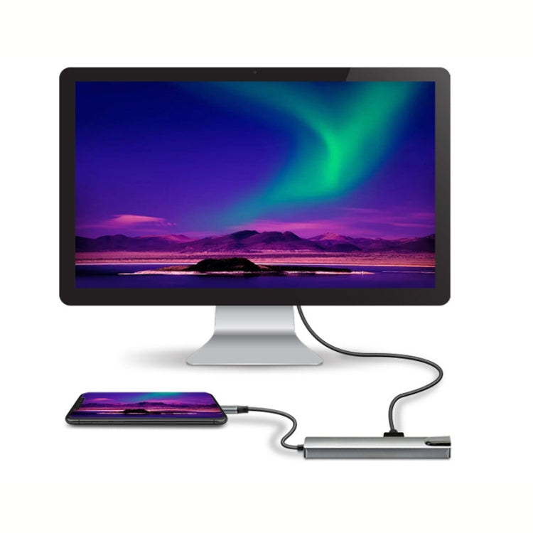 5 in 1 USB Type-C to RJ45+USB3.0 x 2+PD+HDMI HUB Adapter Eurekaonline