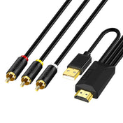 5m JingHua HDMI-3RCA HDMI To 3RCA Conversion Cable Set-Top TV Projector AV Lotus Converter Cable Eurekaonline