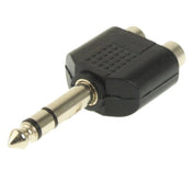 6.35mm Male to 2 RCA Stereo Headphone Jack Adapter Eurekaonline