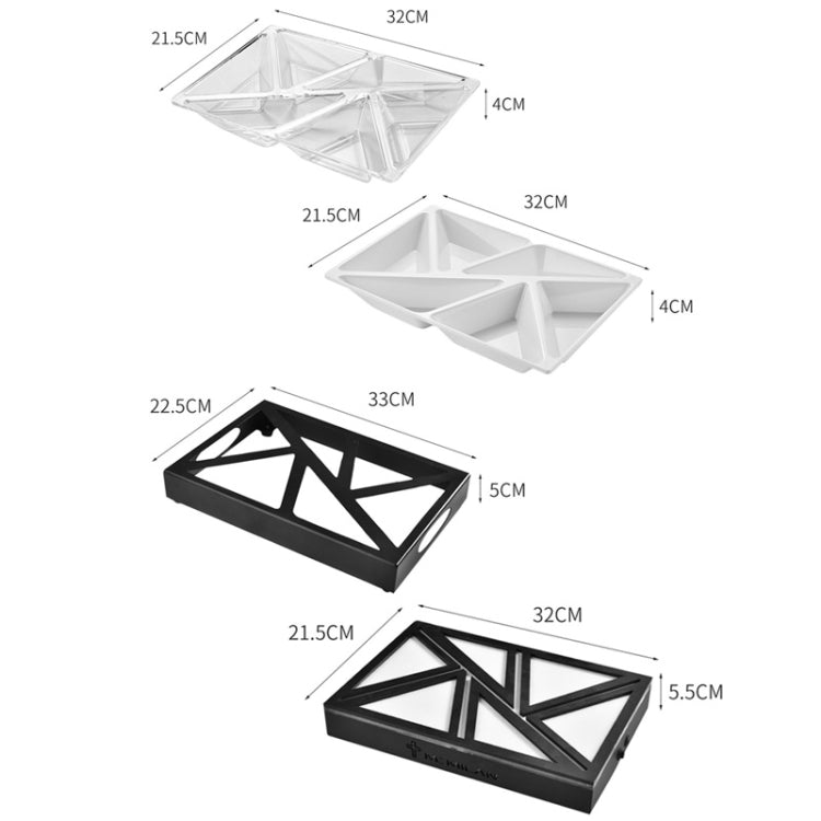 6 In 1 Multifunctional Compartmental Luminous Fruit Tray, Style: Luminous Base + Disc Eurekaonline