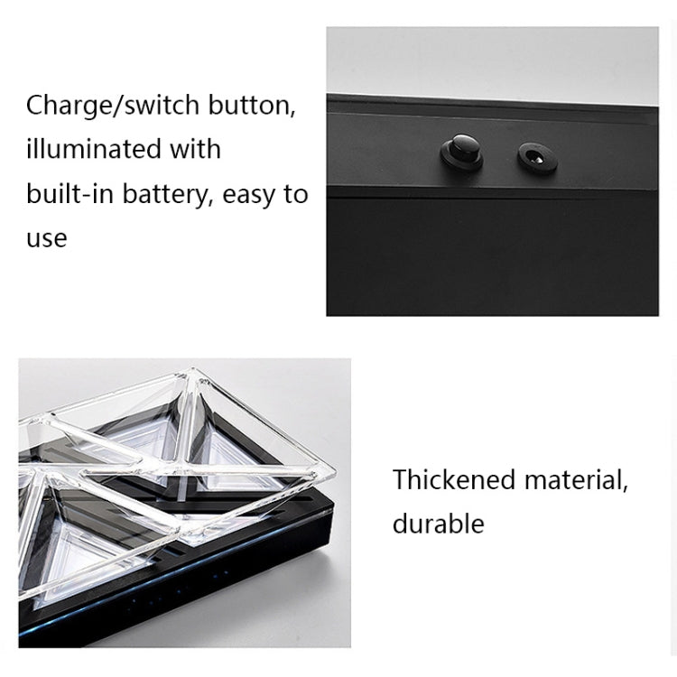 6 In 1 Multifunctional Compartmental Luminous Fruit Tray, Style: Luminous Base + Disc Eurekaonline
