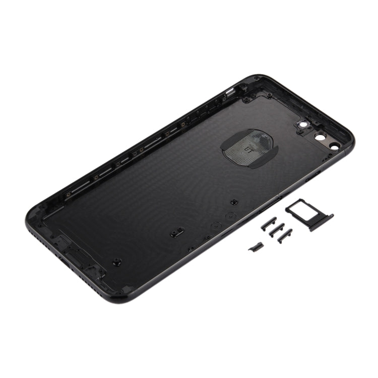 6 in 1 for iPhone 7 Plus (Back Cover + Card Tray + Volume Control Key + Power Button + Mute Switch Vibrator Key + Sign) Full Assembly Housing Cover (Jet Black) Eurekaonline