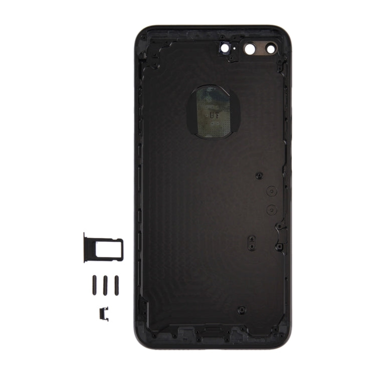 6 in 1 for iPhone 7 Plus (Back Cover + Card Tray + Volume Control Key + Power Button + Mute Switch Vibrator Key + Sign) Full Assembly Housing Cover (Jet Black) Eurekaonline