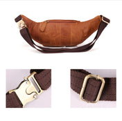 6375 Men Casual Chest Bag Leather Crossbody Mobile Phone Waist Bag(Chocolate Color) Eurekaonline
