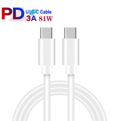 65W Dual PD Type-C + 3 x USB Multi Port Charger with 3A Type-C to Type-C Data Cable, EU Plug(White) Eurekaonline