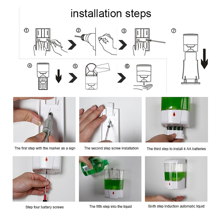 700ml Automatic Liquid Soap Dispenser Eurekaonline
