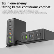 818H 120W Type-C + USB 6-Ports Desktop Fast Charger, Plug Type:AU Plug(White) Eurekaonline