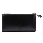 8236 Antimagnetic RFID Multi-function Oil Wax Leather Lady Wallet Large-capacity Purse (Black) Eurekaonline