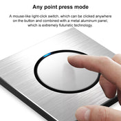 86mm Gray Aluminum Wire Drawing LED Switch Panel, Style:Five-hole USB Socket Eurekaonline