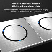 86mm Gray Aluminum Wire Drawing LED Switch Panel, Style:Five-hole USB Socket Eurekaonline