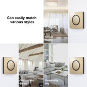86mm Round LED Tempered Glass Switch Panel, Gold Round Glass, Style:Four Billing Control Eurekaonline
