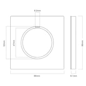 86mm Round LED Tempered Glass Switch Panel, Gray Round Glass, Style:Four Billing Control Eurekaonline