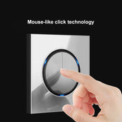 86mm Round LED Tempered Glass Switch Panel, Gray Round Glass, Style:Four Billing Control Eurekaonline