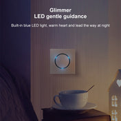86mm Round LED Tempered Glass Switch Panel, Gray Round Glass, Style:Four Open Dual Control Eurekaonline