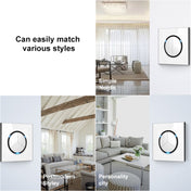 86mm Round LED Tempered Glass Switch Panel, White Round Glass, Style:One Open Multiple Control Eurekaonline