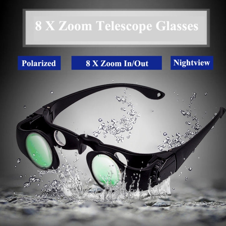 8x Fishing Binoculars Zoomable Telescope Glasses ,Style: Telescope+Three-color Clip Eurekaonline