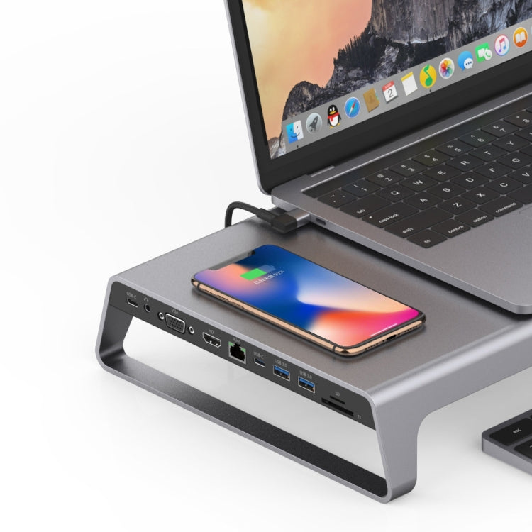 95109 Type-C To HDMI + VGA + RJ45 + USB3.0 x 2 11 in One Multi-Function Adapter and Computer Base Eurekaonline