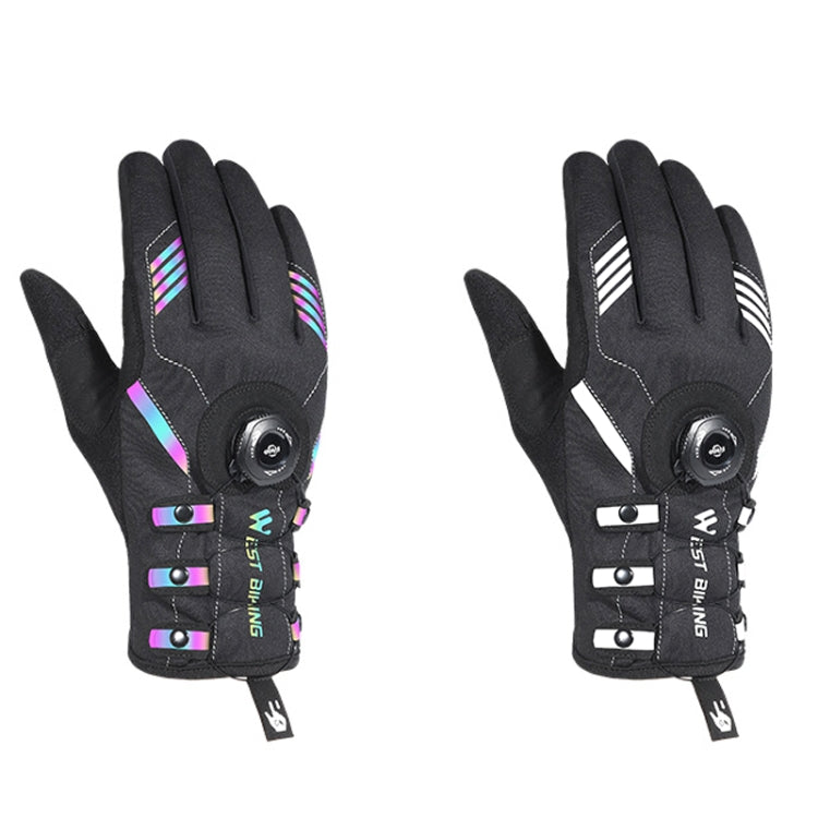 A Pair WEST BIKING Cycling Breathable Self-locking Gloves with Buckle, Size: M(Colorful Type) Eurekaonline