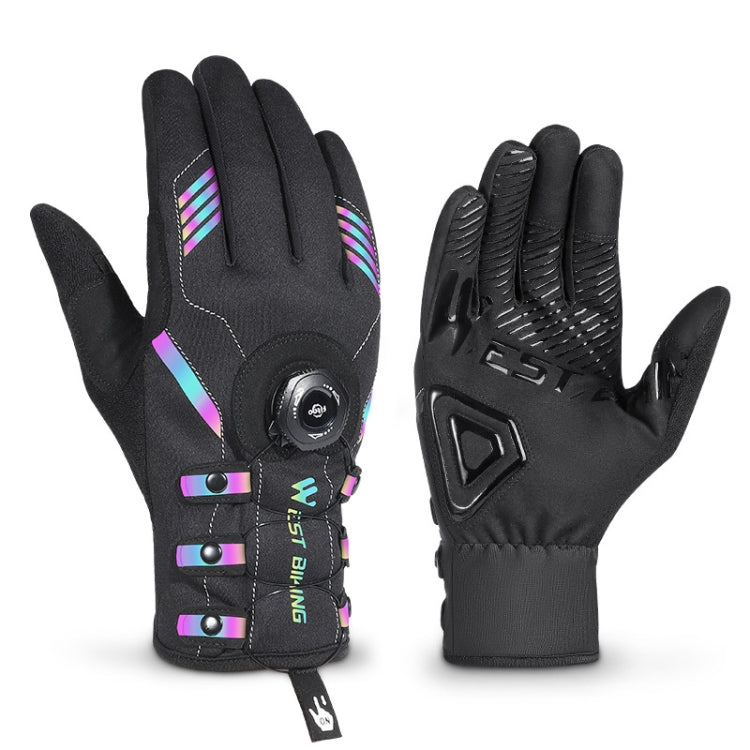 A Pair WEST BIKING Cycling Breathable Self-locking Gloves with Buckle, Size: XL(Colorful Type) Eurekaonline