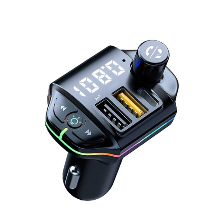 A10 Colorful Atmosphere Light FM Bluetooth Transmitter Car Charger Eurekaonline