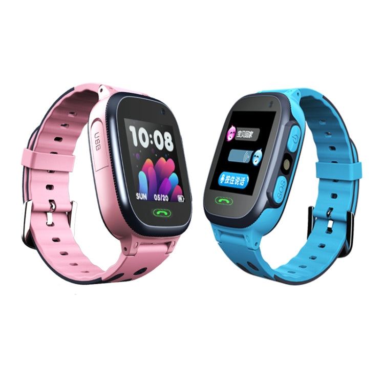 A111-Z1 Children Smart Positioning Plug-In Cartoon Call For Help Multi-Function Watch Phone(Pink) Eurekaonline