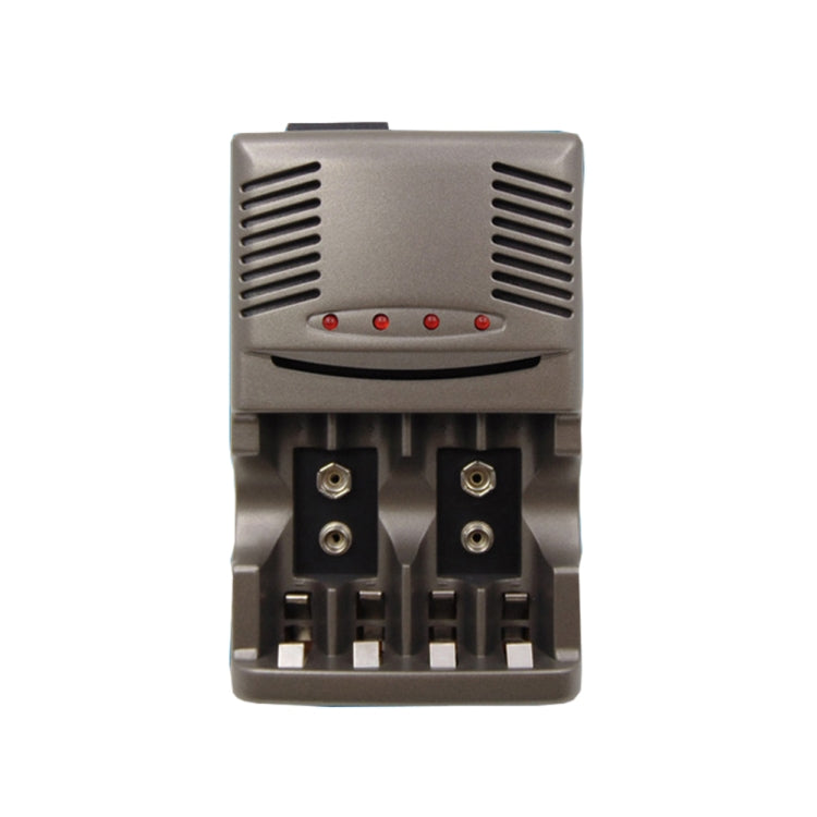 AC 100-240V 4 Slot Battery Charger for AA & AAA & 9V Ni-MH Battery, EU Plug Eurekaonline
