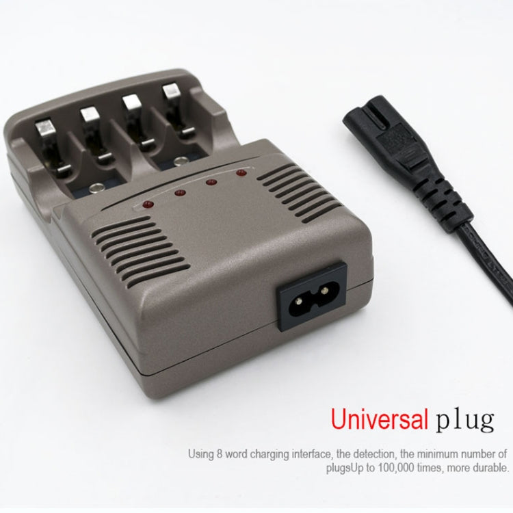 AC 100-240V 4 Slot Battery Charger for AA & AAA & 9V Ni-MH Battery, UK Plug Eurekaonline