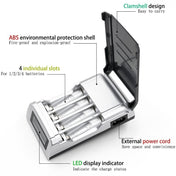 AC 100-240V 4 Slot Battery Charger for AA & AAA Battery, with LCD Display, UK Plug Eurekaonline