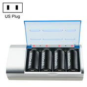 AC 100-240V 4 Slot Battery Charger for AA & AAA & C / D Size Battery, US Plug Eurekaonline