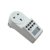 AC 230V Smart Home Plug-in LCD Display Clock Summer Time Function 12/24 Hours Changeable Timer Switch Socket, UK Plug Eurekaonline