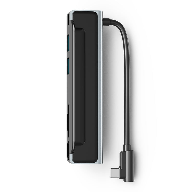 AD-065 6 in 1 USB-C / Type-C to 4K HDMI + SD / TF Card Slot + Type-C + 2 USB 3.0 Back Clip Style Multifunctional Docking Station HUB Eurekaonline