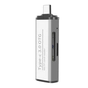 ADS-103 USB 3.0 Female Multifunctional OTG Card Reader(Silver) Eurekaonline