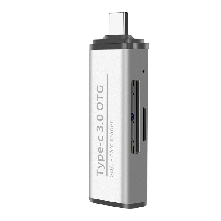 ADS-103 USB 3.0 Female Multifunctional OTG Card Reader(Silver) Eurekaonline