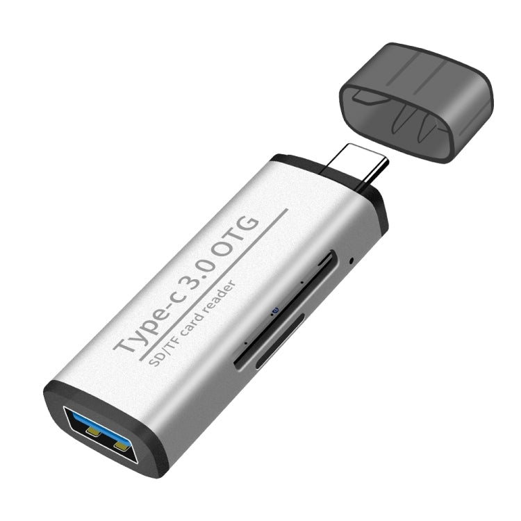 ADS-103 USB 3.0 Female Multifunctional OTG Card Reader(Silver) Eurekaonline