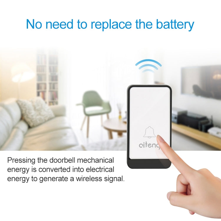 AITENG V029J Wireless Batteryless WIFI Doorbell, UK Plug Eurekaonline