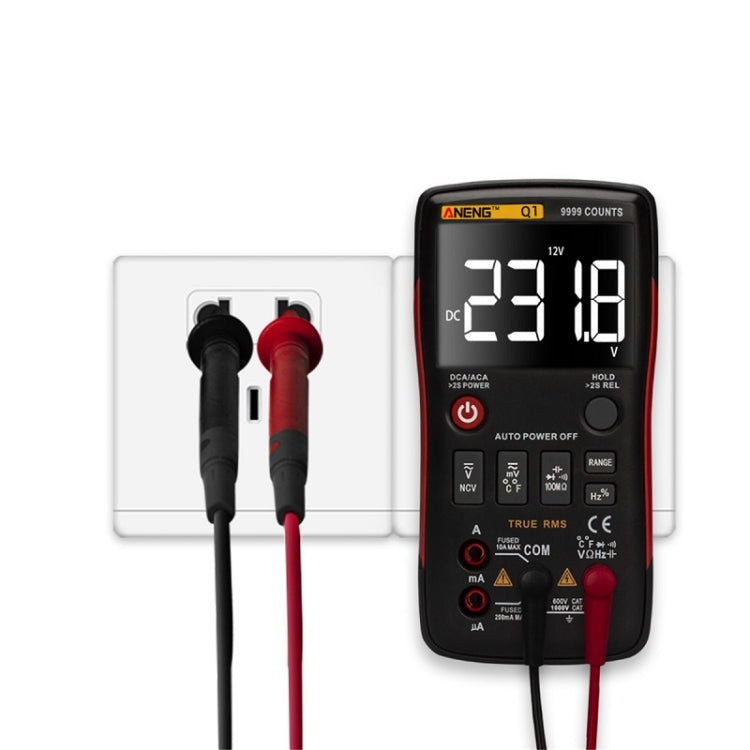 ANENG AN-Q1 Automatic High-Precision Intelligent Digital Multimeter, Specification: Standard(Red) Eurekaonline