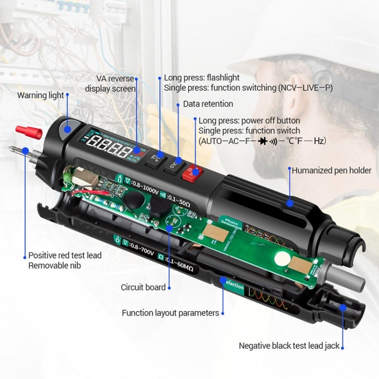ANENG Multifunction Intelligent Measurement High Precision Multimeter, Model: A3008 Eurekaonline